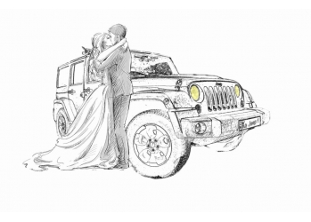 Hochzeits- und Eventfahrten in einem Jeep-Wrangler in Köln